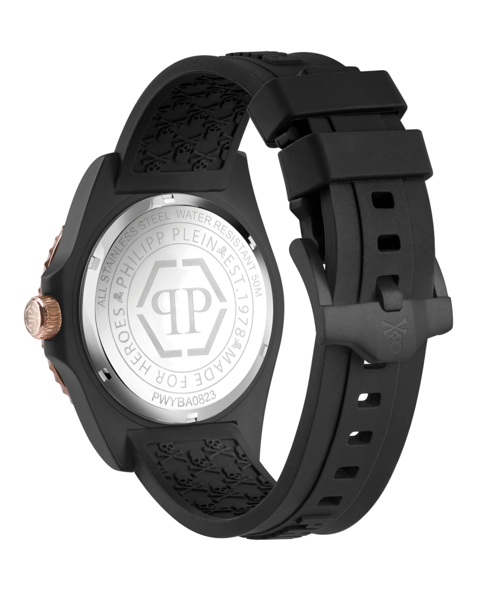 Philipp Plein Mens GMT-I Challenger Two Tone 44mm Strap Fashion Watch