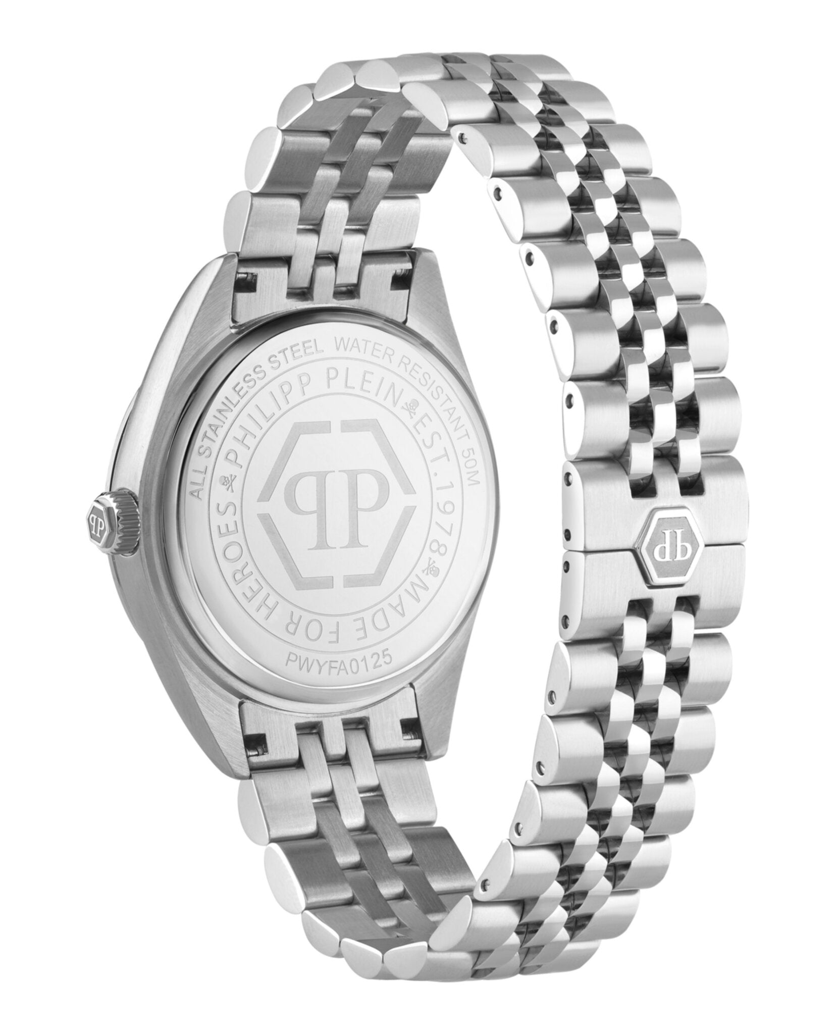 Philipp Plein Womens Stainless Steel 34mm Bracelet Fashion Watch
