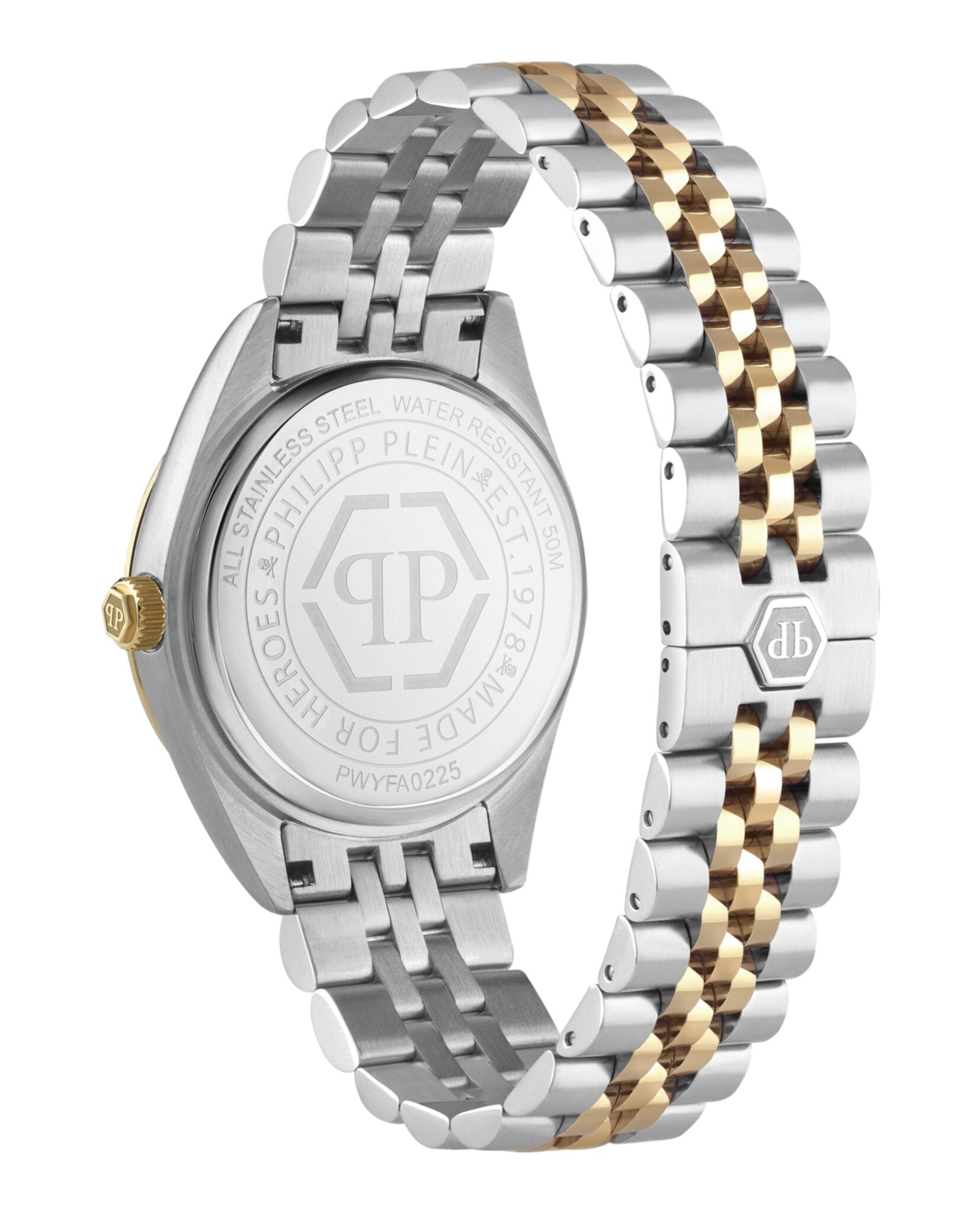 Philipp Plein Womens Two Tone 34mm Bracelet Fashion Watch