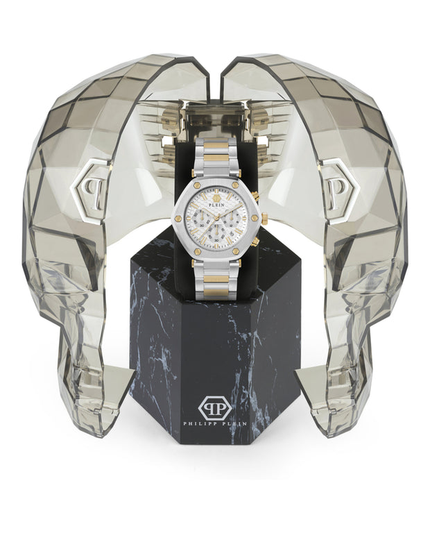 Philipp Plein Mens The Hexagon Two Tone 42mm Bracelet Fashion Watch