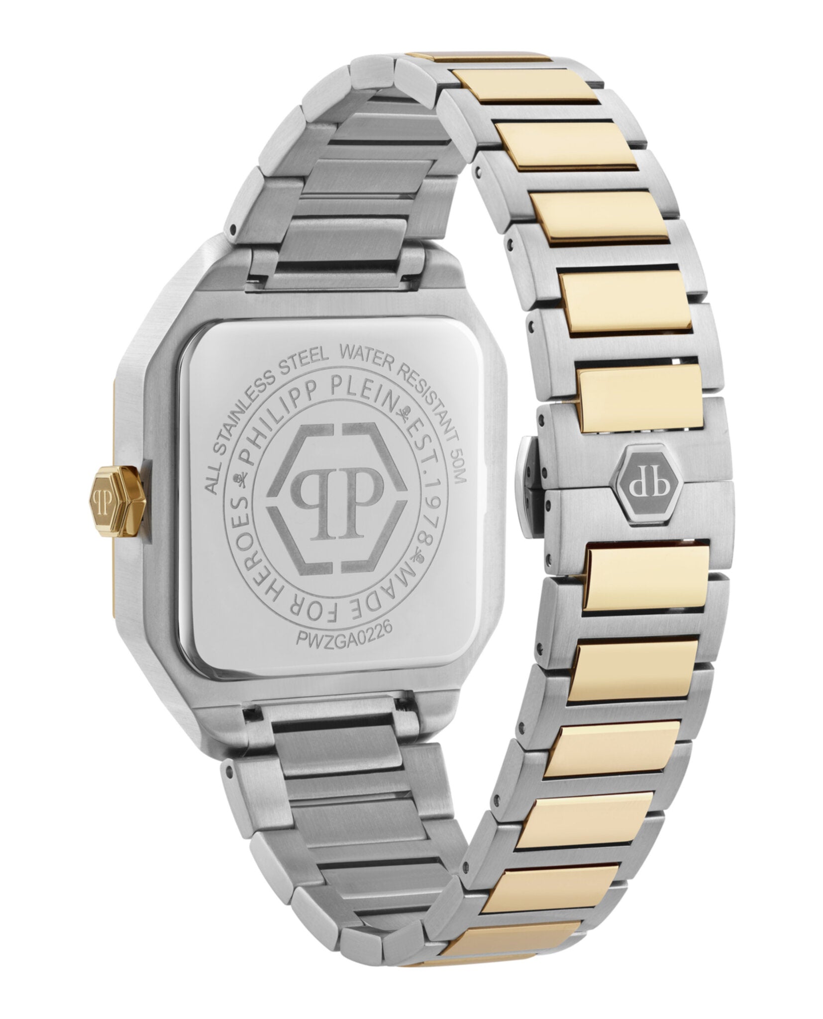 Philipp Plein Womens Two Tone 34mm Bracelet Fashion Watch