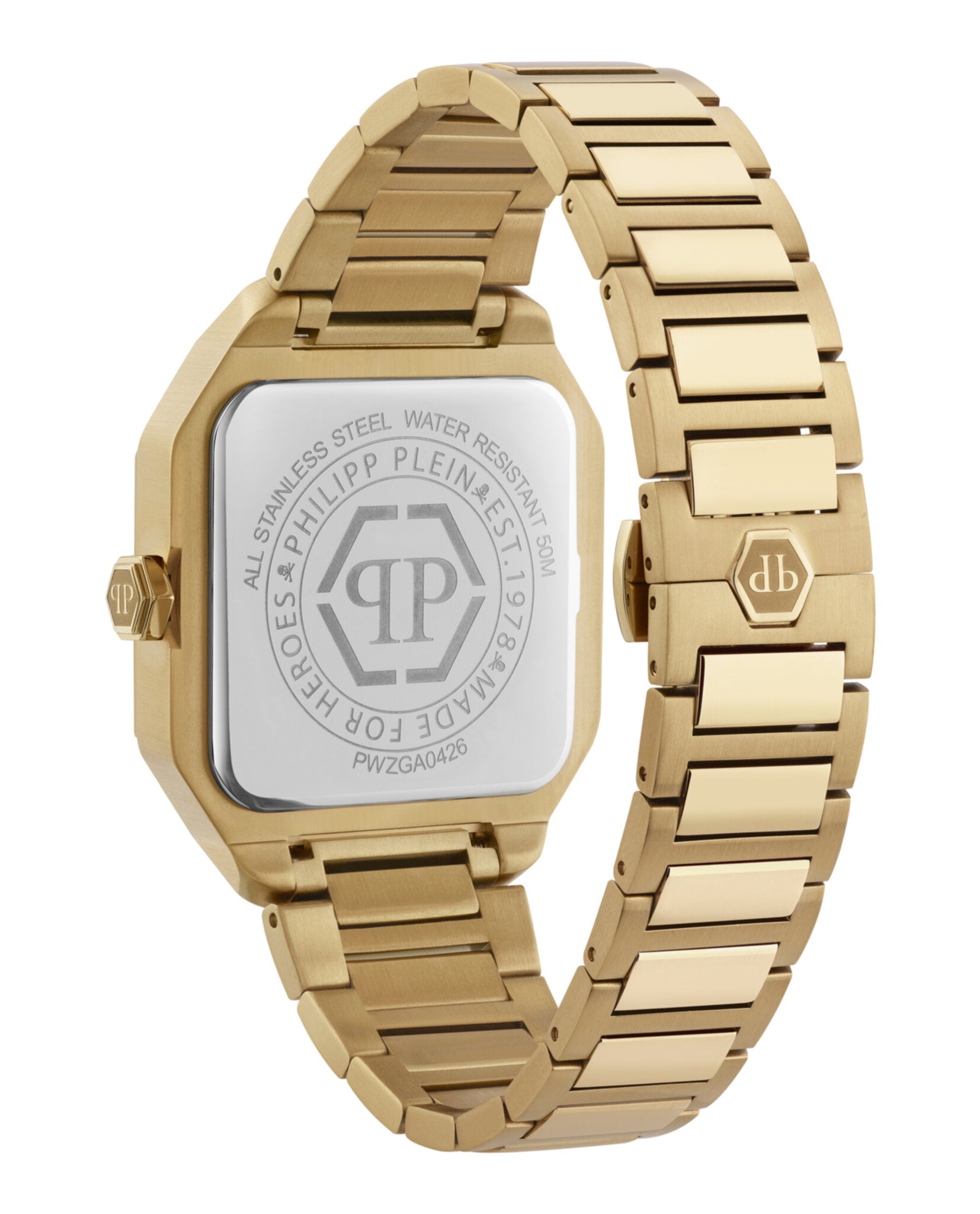 Philipp Plein Womens Gold 34mm Bracelet Fashion Watch