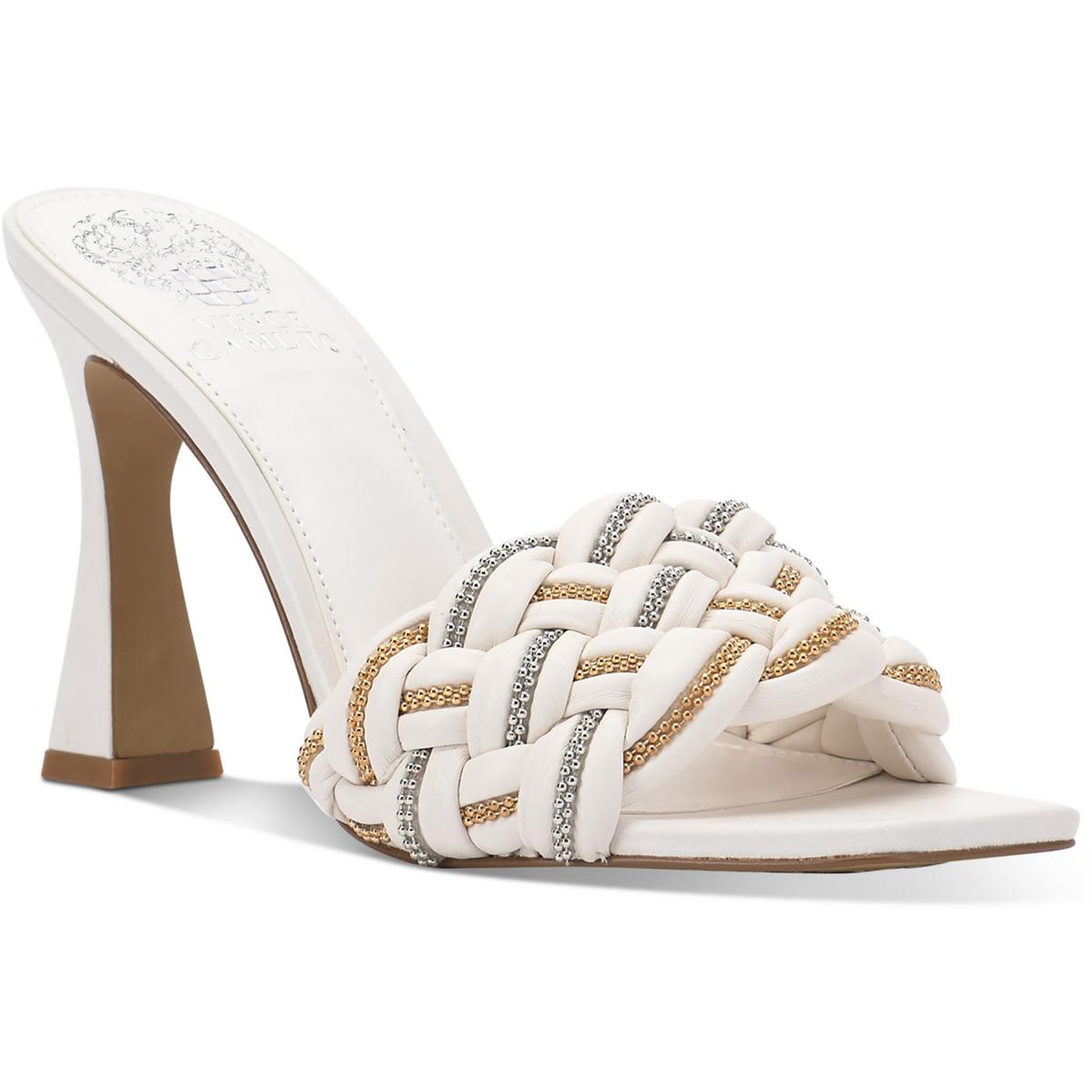 Rayley Womens Laceless Leather Heels White Swan