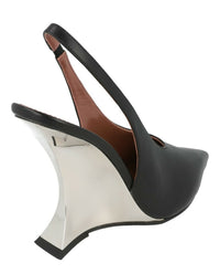 Paris Texas Womens Nina Slingback Wedge Heels