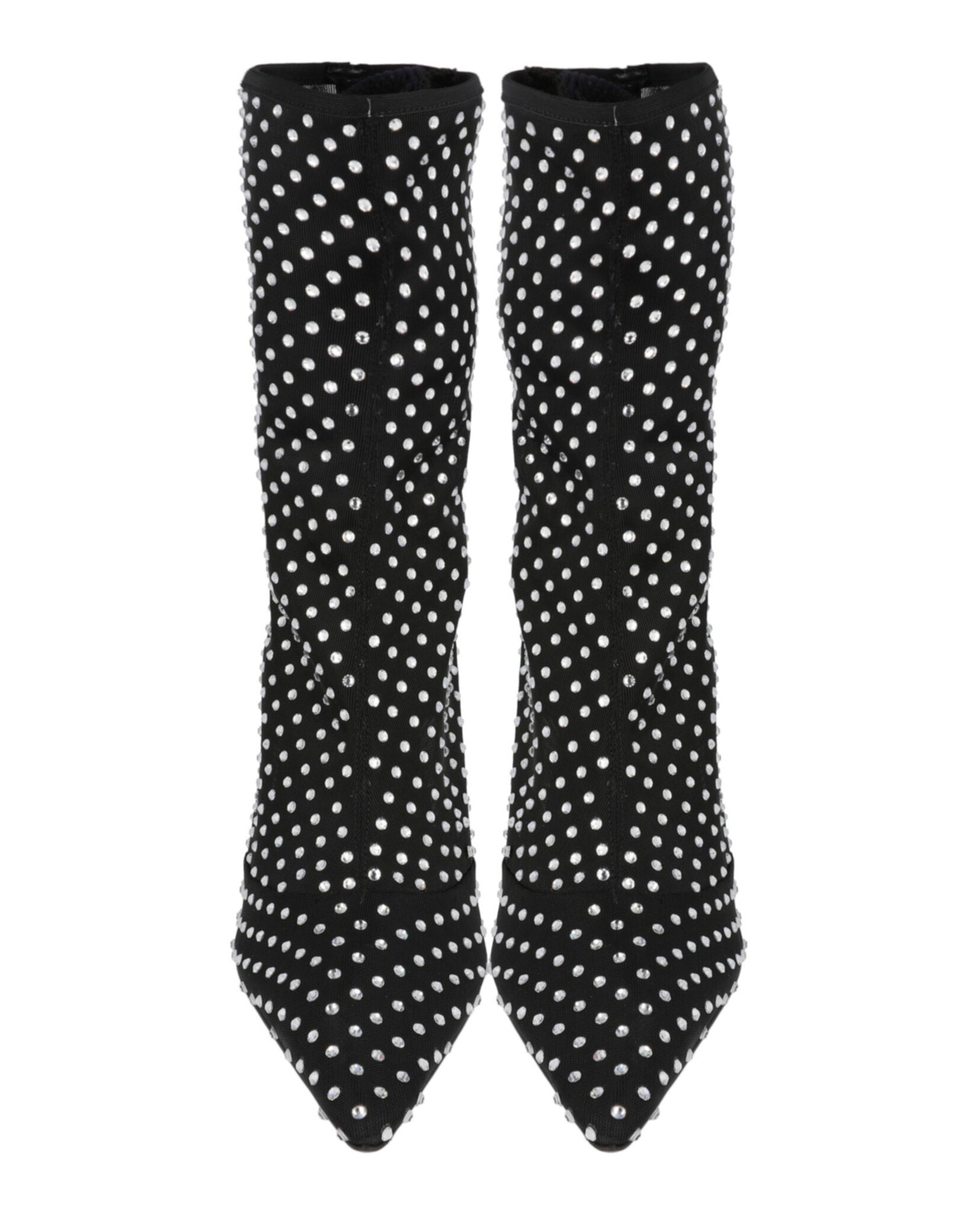 Paris Texas Womens Lidia Mesh Studded Ankle Boots