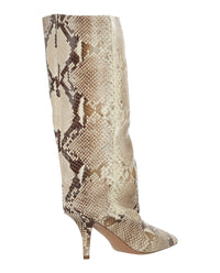 Paris Texas Womens Ines Printed Python Mid-Calf Boots