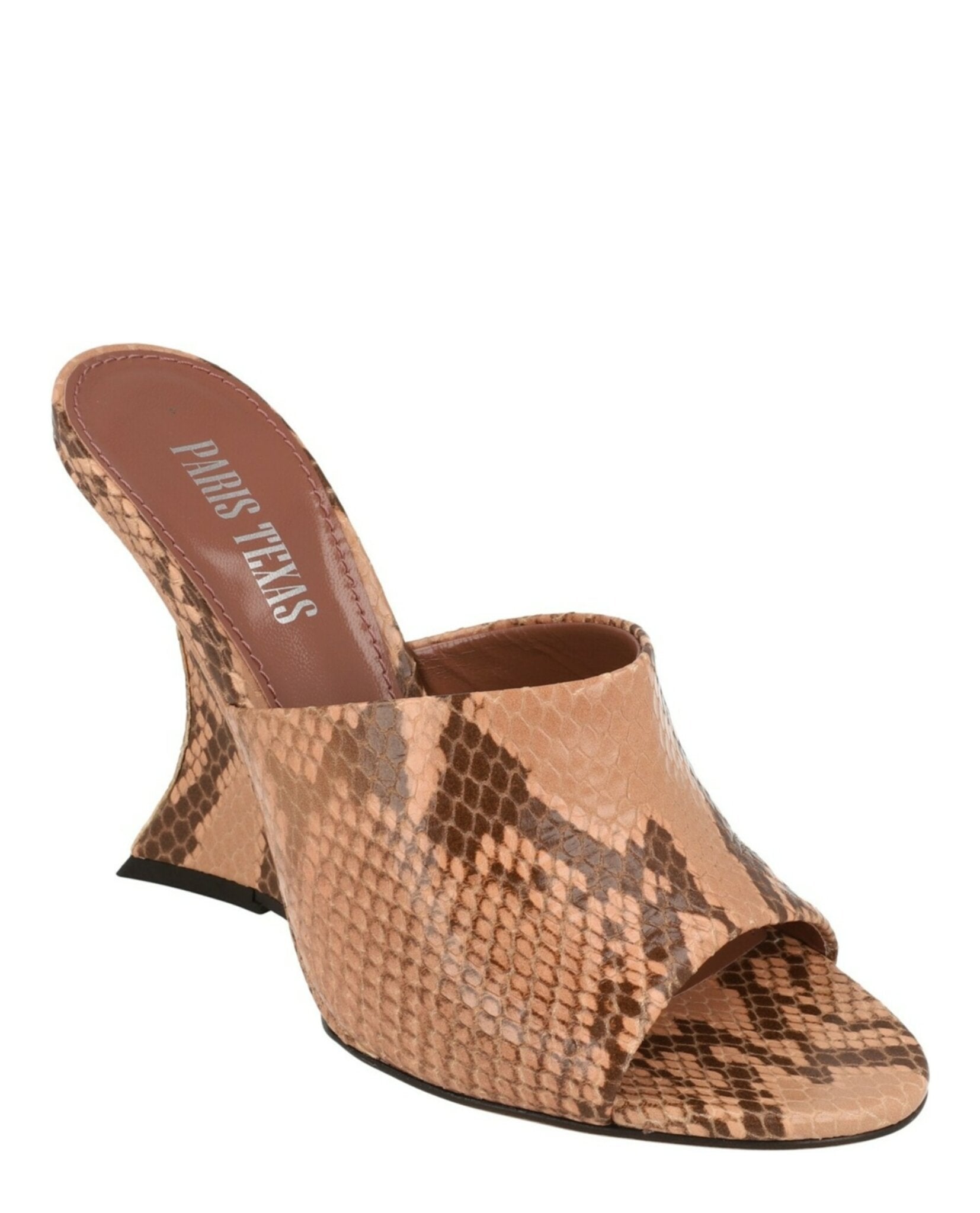 Paris Texas Womens Nina Python Print Mules