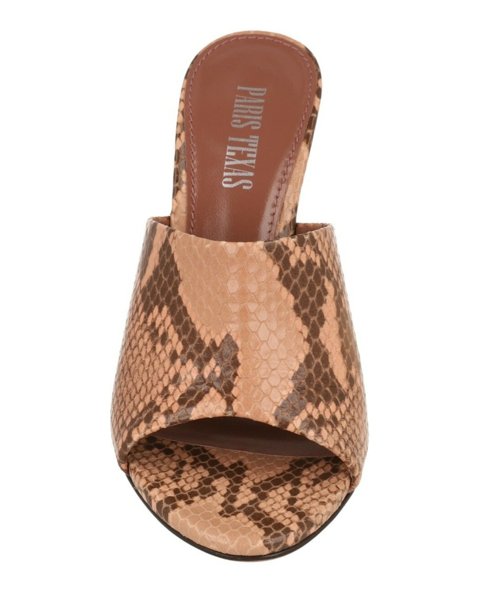Paris Texas Womens Nina Python Print Mules