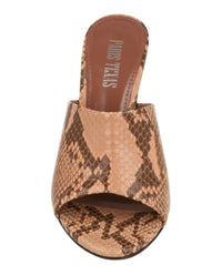 Paris Texas Womens Nina Python Print Mules