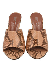 Paris Texas Womens Nina Python Print Mules