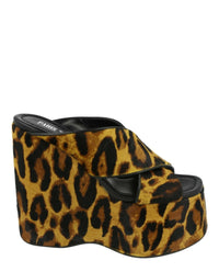 Paris Texas Womens Leopard Print Mara Mules