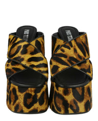 Paris Texas Womens Leopard Print Mara Mules