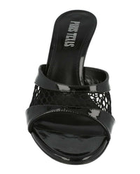 Paris Texas Womens Lidia Patent Leather And Mesh Mules