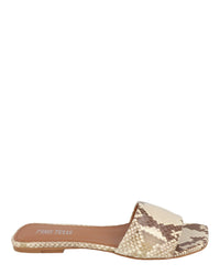 Paris Texas Womens Sanremo Python Embossed Flat Sandals