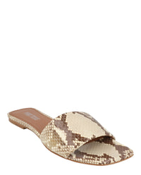 Paris Texas Womens Sanremo Python Embossed Flat Sandals