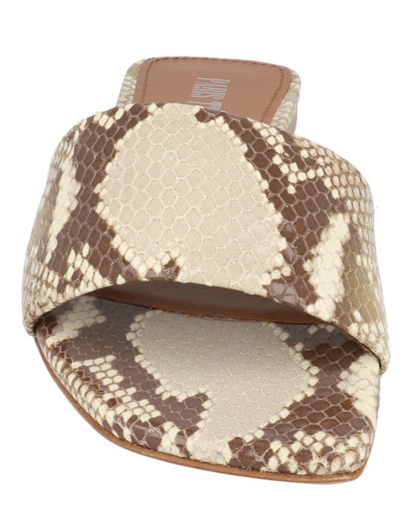 Paris Texas Womens Sanremo Python Embossed Flat Sandals