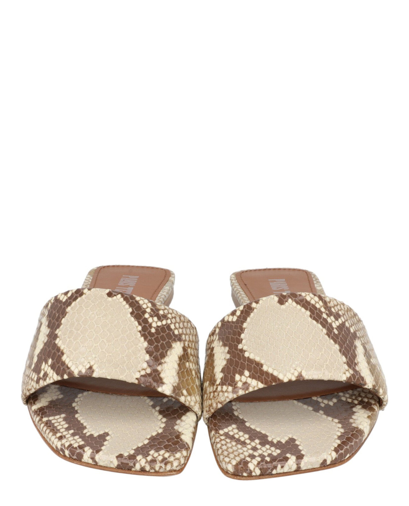 Paris Texas Womens Sanremo Python Embossed Flat Sandals