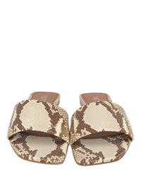 Paris Texas Womens Sanremo Python Embossed Flat Sandals