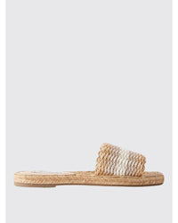 Aquazzura Raffia Jute Slides Women Natural Flat Sandals