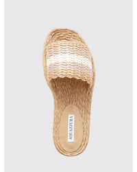 Aquazzura Raffia Jute Slides Women Natural Flat Sandals