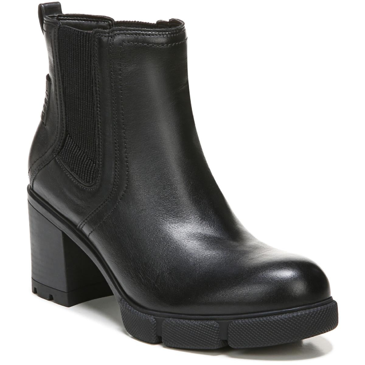 Mindy Womens Waterproof Leather Chelsea Boots Black