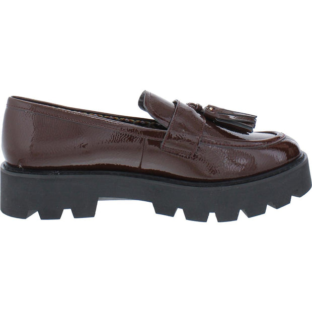 Balinna Womens Patent Loafer Heels