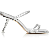 Lydia Womens Leather Slip-On Heels