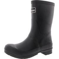Banbury Womens Waterproof Rubber Rain Boots 6 Medium Black