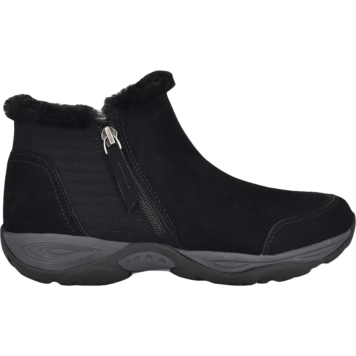 Elinot Womens Suede Slip On Ankle Boots