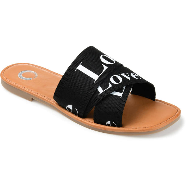 Ivante Womens Printed Slip On Slide Sandals