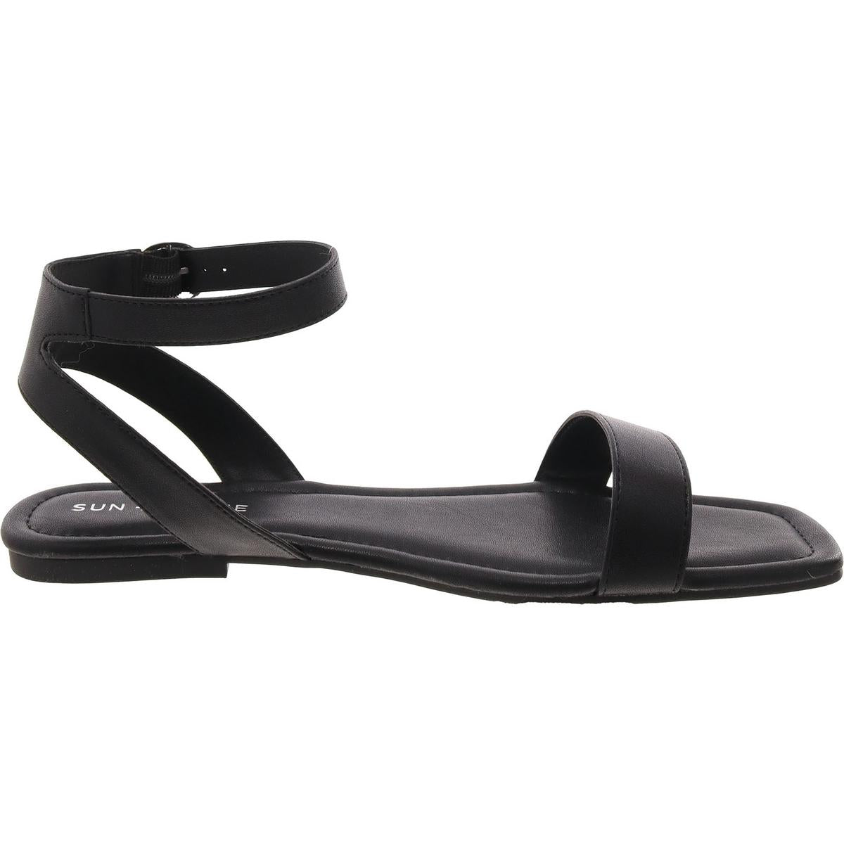 Womens Comfort Insole Faux Leather Slingback Sandals