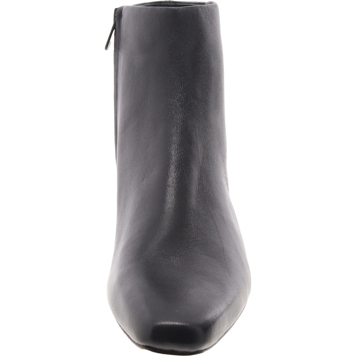 Womens Leather Zip Up Ankle Boots