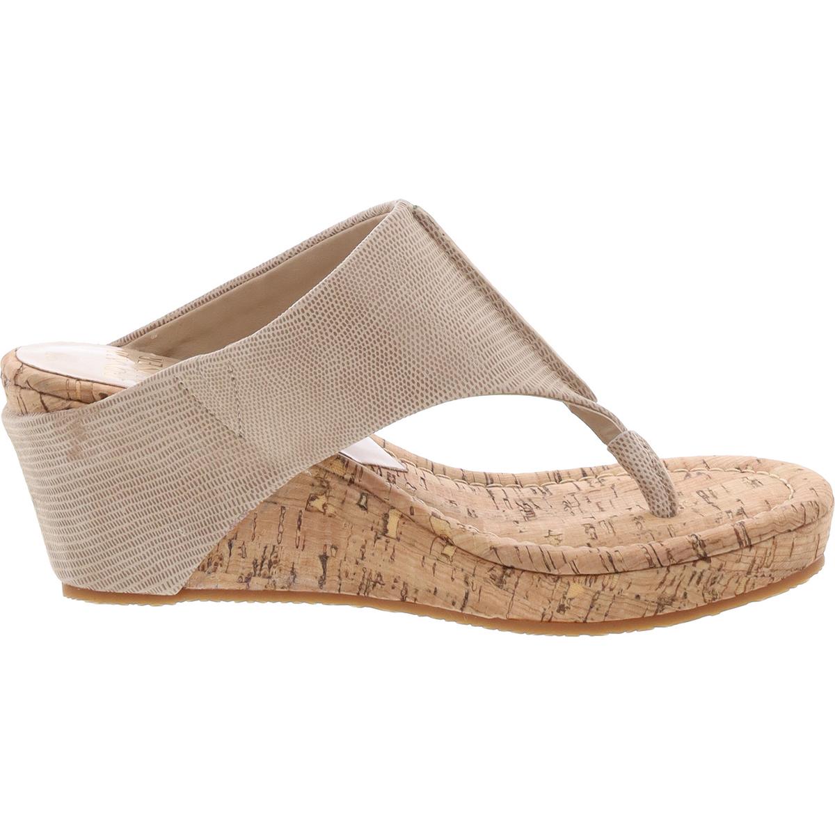 Womens Snake Print Wedge Sandals