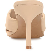 Oppal Womens Faux Suede Square Toe Heels