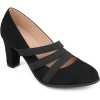 Loren Womens Faux Suede Strappy Heels Black