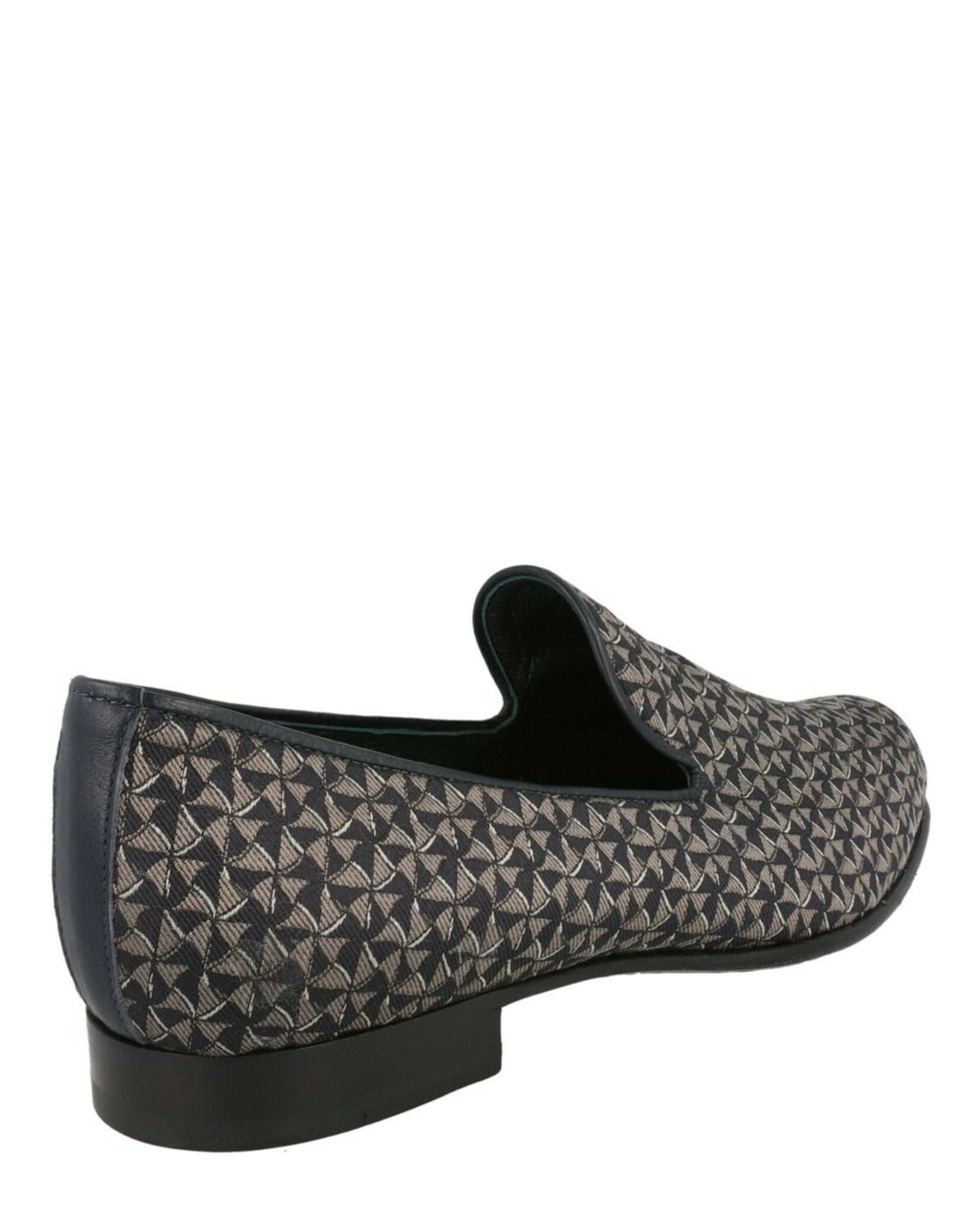 Brioni Mens Geometeric Pattern Slip-On Loafers