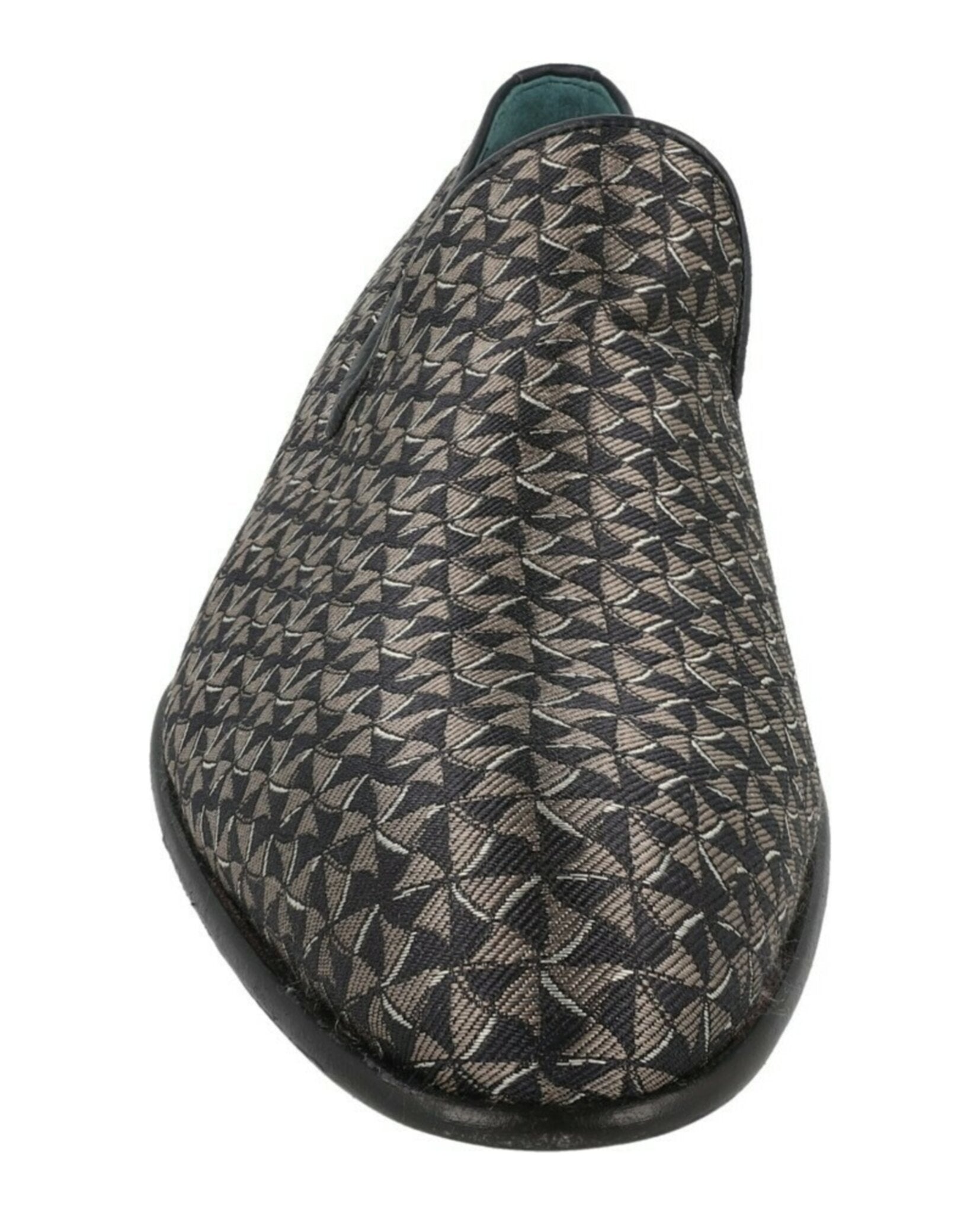 Brioni Mens Geometeric Pattern Slip-On Loafers