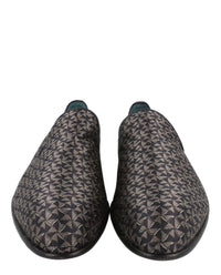 Brioni Mens Geometeric Pattern Slip-On Loafers