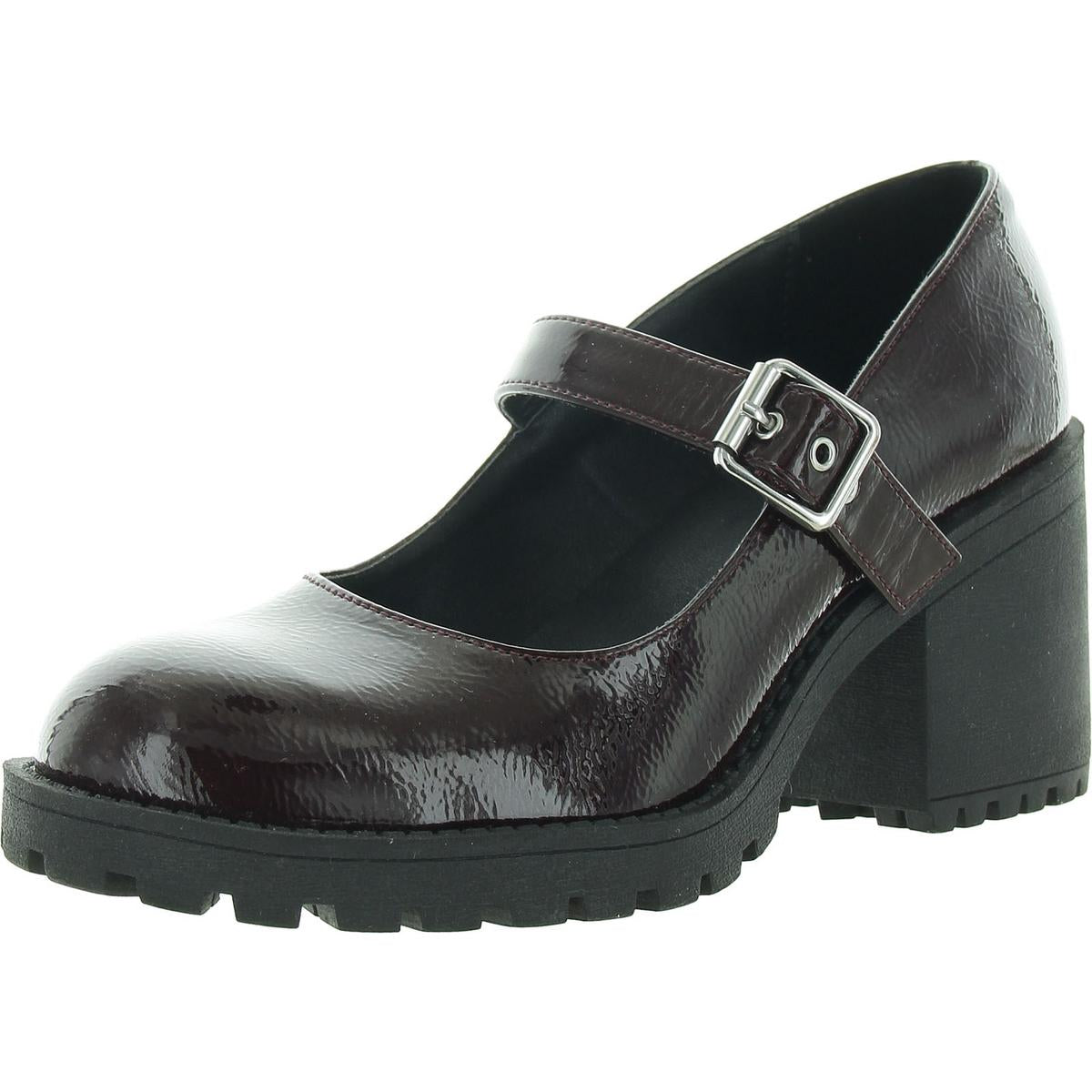 Womens Buckle Patent Mary Janes