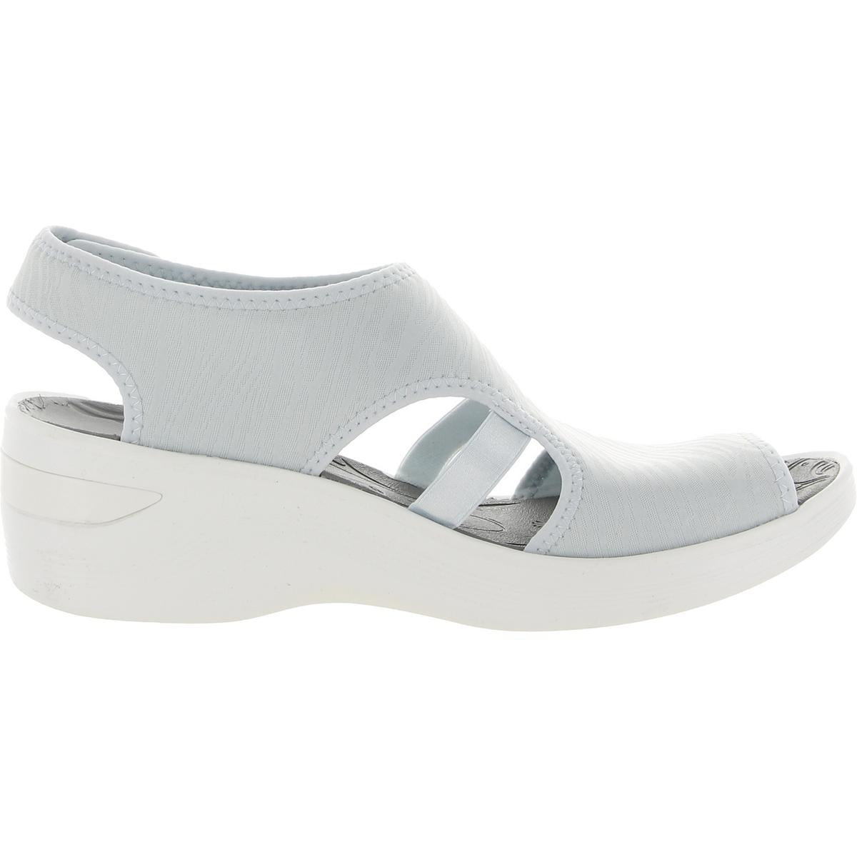 Dream Womens Contrast Trim Slingback Wedge Sandals
