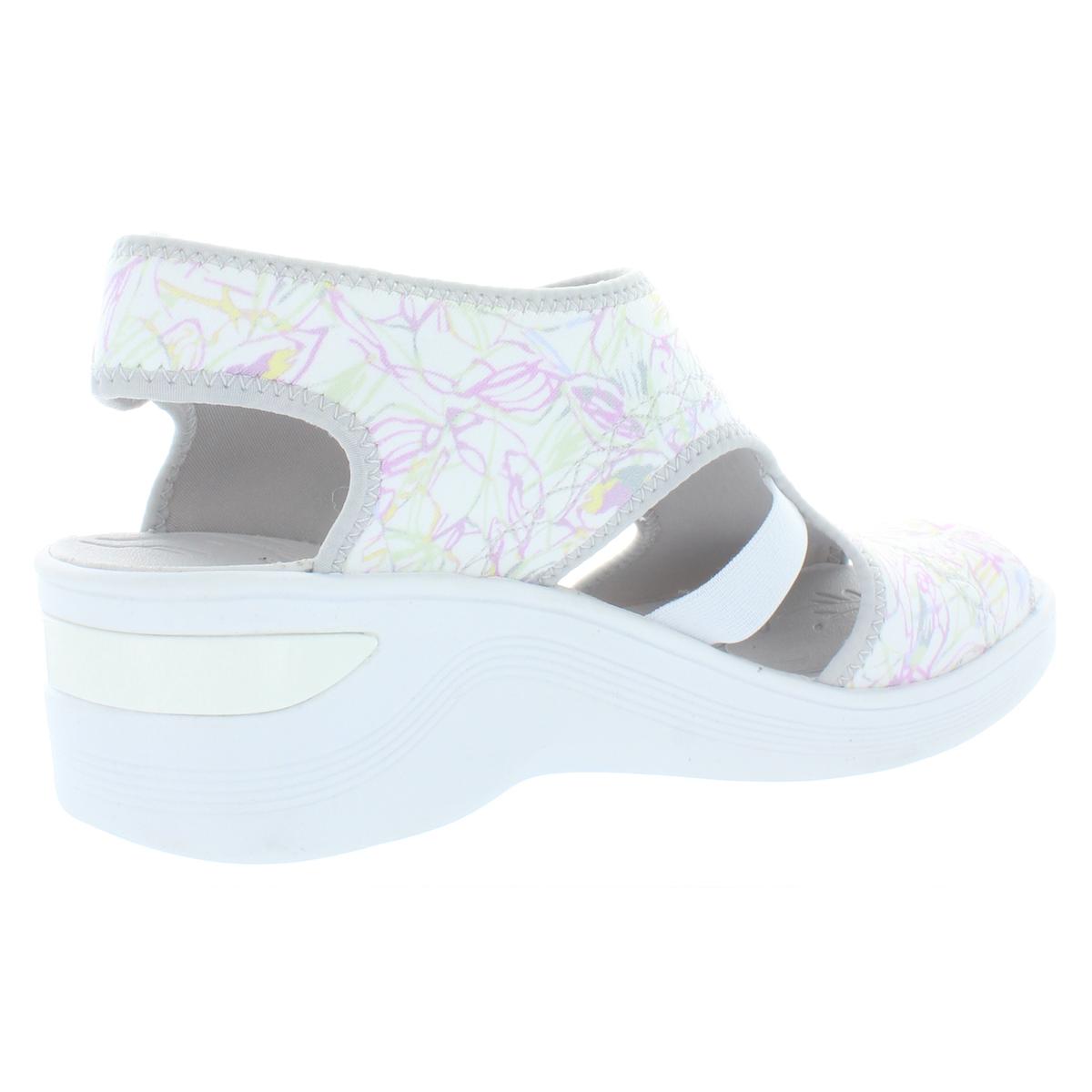 Dream Womens Contrast Trim Slingback Wedge Sandals