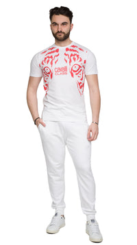 Cavalli Class Tiger Eyes Print Fashion T-Shirt-