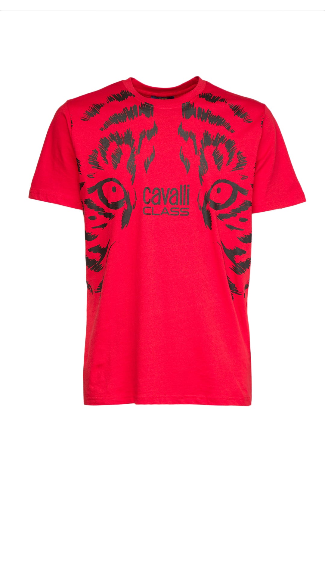 Cavalli Class Tiger Eyes Print Fashion T-Shirt-