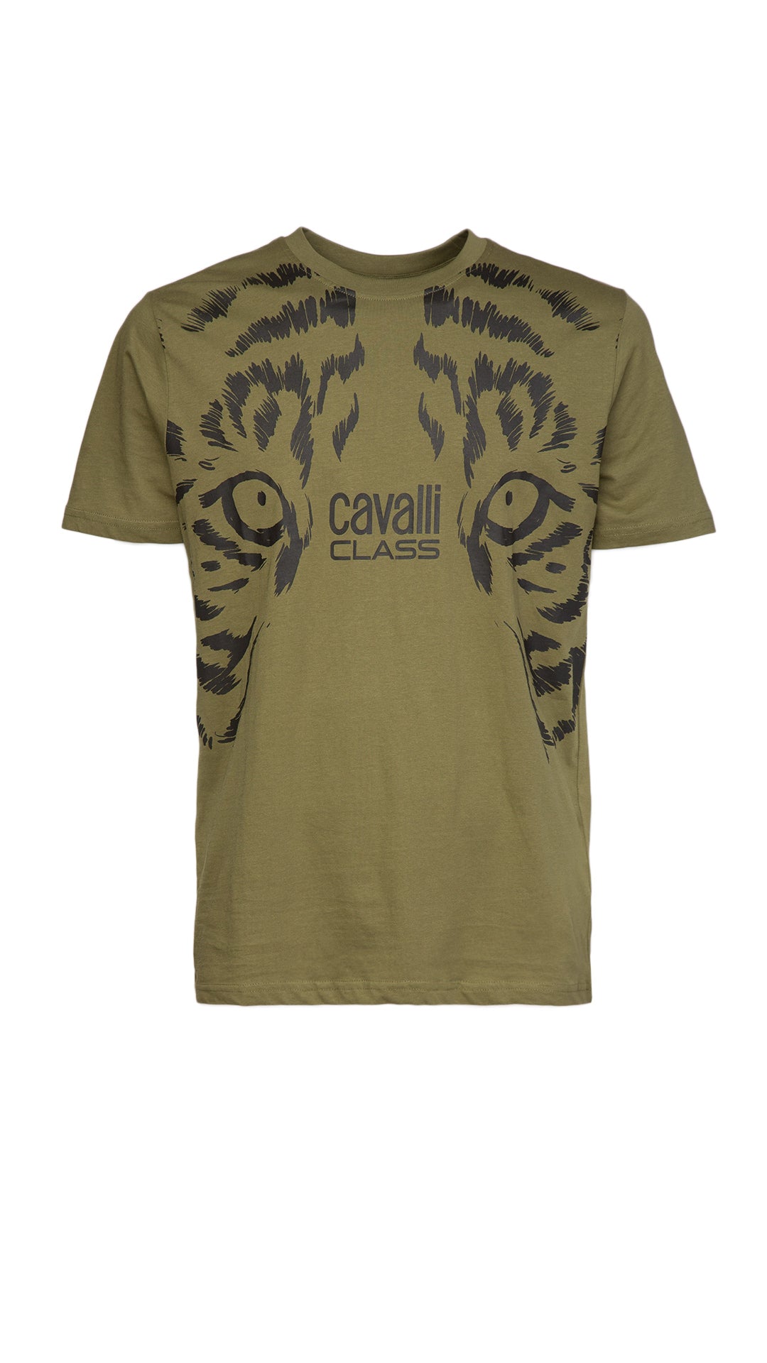 Cavalli Class Tiger Eyes Print Fashion T-Shirt-