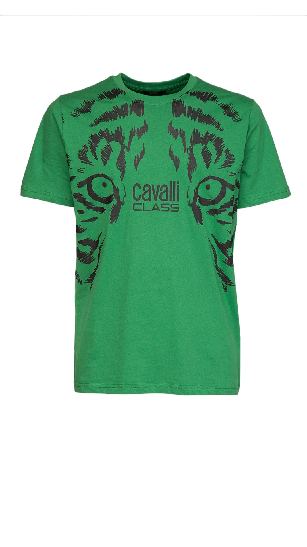 Cavalli Class Tiger Eyes Print Fashion T-Shirt-