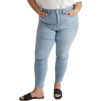Plus Womens High-Rise Cropped Skinny Jeans Charlemont Wash