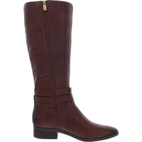 REID Womens Leather Wide Calf Knee-High Boots