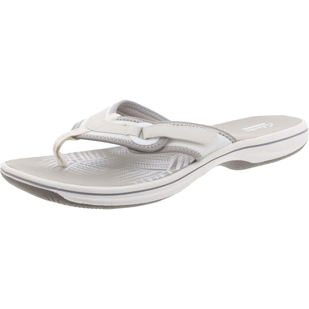 Breeze Milah Womens Thong Sandals Slip On 11 Medium White Synthetic
