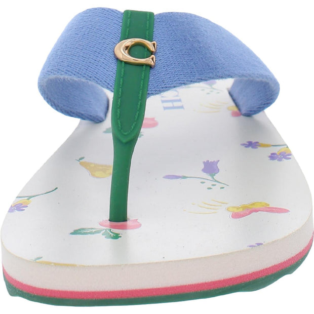 Zoe Webbed Womens Thong Slip On Flip-Flops