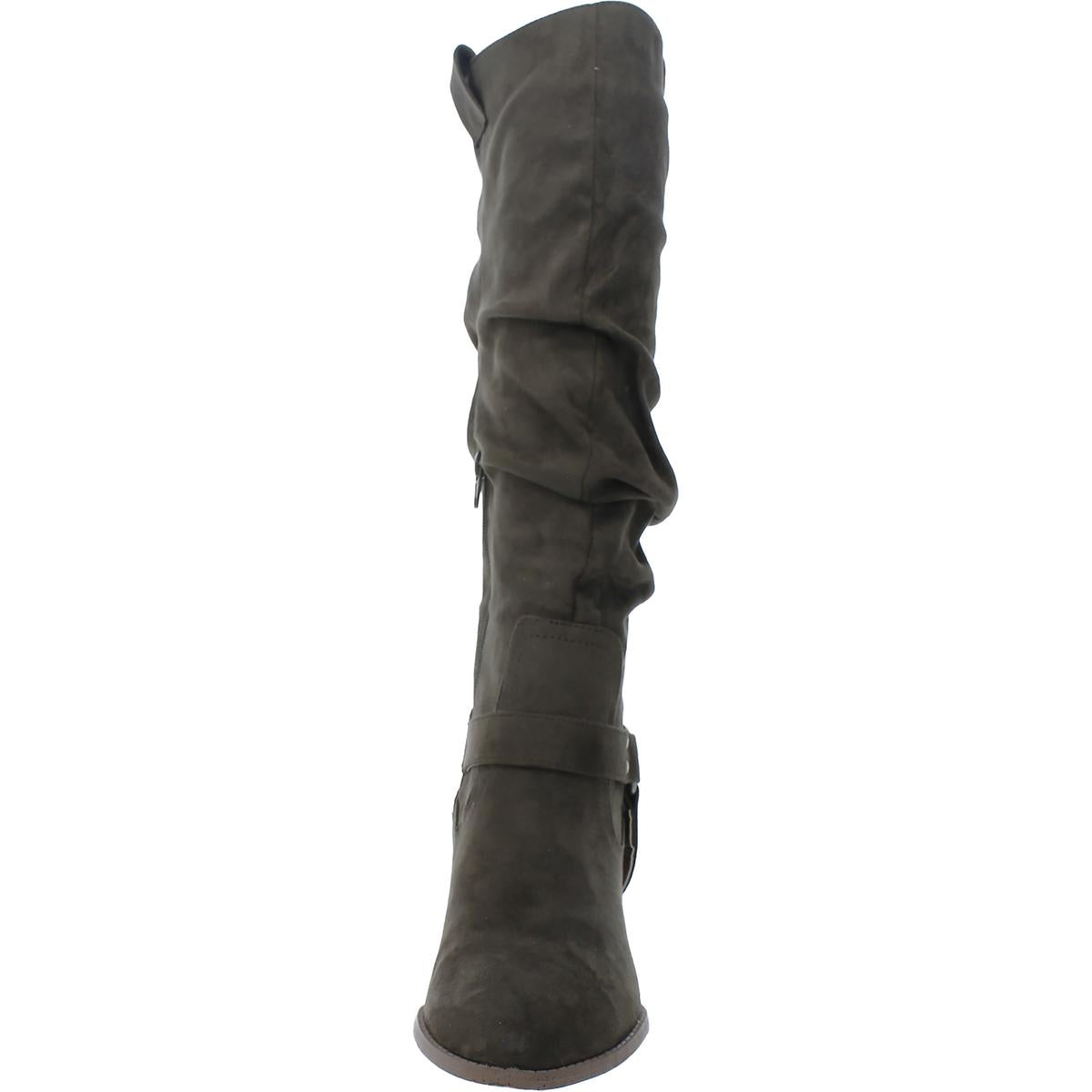 TAMLIN Womens Pointed toe Block heel Knee-High Boots